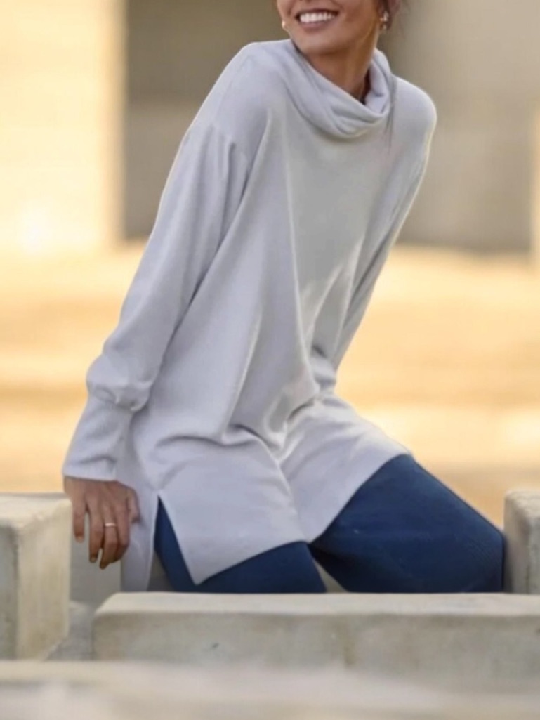 Maeve Sky Blue Cowl / Turtleneck Neck Ultra Soft Sweater Size S